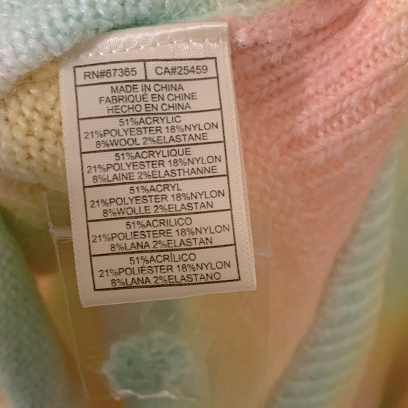 NWT BB Dakota by Steve Madden Ladies' Ombre Wool Sweater, Yellow Ombre X-Large - Picture 6 of 6